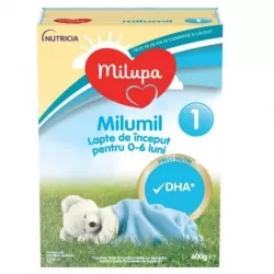 Lapte praf Milumil 1, incepand de la nastere, 600g, Milupa