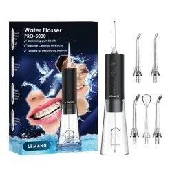 Irigator Oral Profesional Dus Bucal PRO-5000 Portabil Negru, Lemann