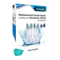 Rezerve Capete Periuta PRO48 Pink Powder, 4 buc, Lemann