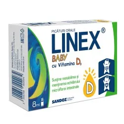 Linex Baby cu Vitamina D3 8ml -pic.orale x 1 - Sandoz