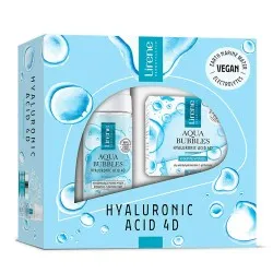 Set Gel Facial Hidratant cu Acid Hyaluronic Aqua Bubbles Hidro, 50ml + Spuma Curatare, 150ml, Lirene