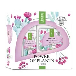 Set Crema cu Efect Netezitor Zi/Noapte Power of Plants Opuntia, 50ml + Spuma Curatare, 150ml, Lirene