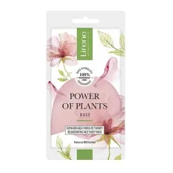 Masca Faciala Tip Servetel cu Efect de Intinerire, Power of Plants Rose, 1 buc, Lirene