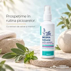 Lotiune antitranspiranta pentru picioare, 100 ml, Mebra
