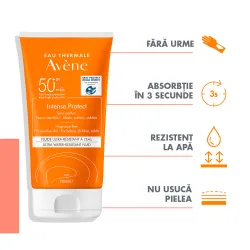 Lotiune protectie solara cu SPF 50+ Intense Protect, 150 ml, Avene