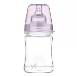 Biberon sticla fete Diamond Glass Baby Shower, 150ml, LOVI