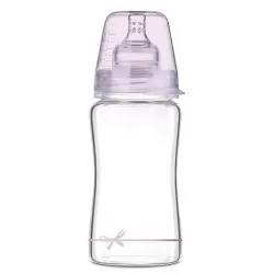 Biberon sticla fete Diamond Glass Baby Shower, 250ml, LOVI
