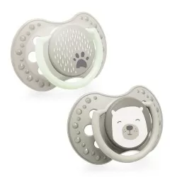 Suzeta din silicon Dynamic Buddy bear pentru 3-6 luni, 2 bucati, Lovi