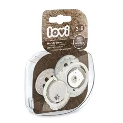 Suzeta din silicon Dynamic Buddy bear pentru 3-6 luni, 2 bucati, Lovi