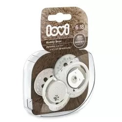 Suzeta din silicon Dynamic Buddy bear pentru 6-18 luni, 2 bucati, Lovi