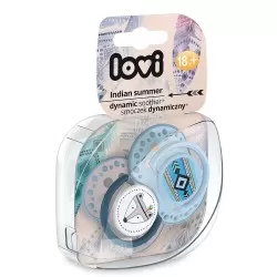 Suzeta din silicon Dynamic Indian Summer pentru baieti 18+luni, 2 bucati, Lovi