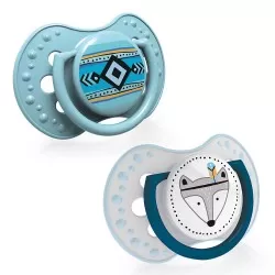 Suzeta Dynamic Indian Summer Silicon Baiat 3-6 luni 22/856, 2 buc, Lovi