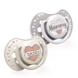 Suzeta Dynamic Love Silicon Fata 6-18 luni 22/868, 2 buc, Lovi