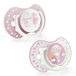 Lovi Suzeta Dynamic Pride&Joy Silicon Fata 0-3 luni 22/844 - buc. x 2