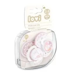 Suzeta Dynamic Pride&Joy Silicon Fata 3-6 luni 22/845, 2 buc, Lovi