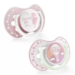 Lovi Suzeta Dynamic Pride&Joy Silicon Fata 6-18 luni 22/846- buc. x 2