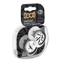 Suzeta din silicon Dynamic Salt&Ppepper pentru 18+ luni, 2 bucati, Lovi