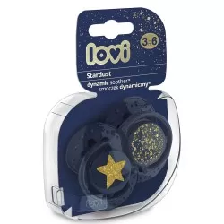 Suzeta Dynamic Stardust Blue Silicon 6-18 luni 22/894, 2 buc, Lovi