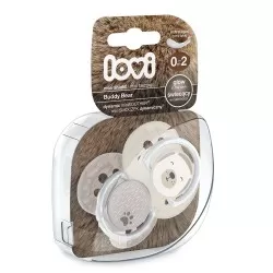 Suzeta din silicon Dynamic Buddy bear pentru 0-2 luni, 2 bucati, Lovi