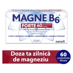 Magne B6 Forte 100mg/10mg, 60 comprimate filmate, Sanofi