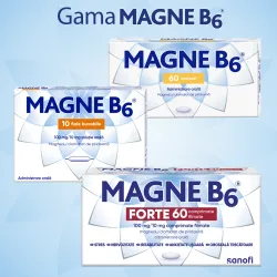 Magne B6 Forte 100mg/10mg, 60 comprimate filmate, Sanofi