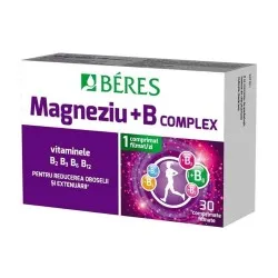 Magneziu + B complex, 50 comprimate filmate, Beres Pharmaceuticals