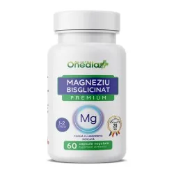 Magneziu Bisglicinat Premium, 60 capsule vegetale, Onedia