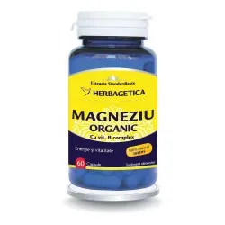 Magneziu Organic cu Vitamina B complex, 60 capsule, Herbagetica