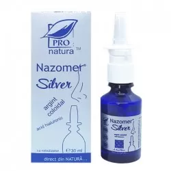 Nazomer Silver solutie salina cu argint coloidal, 30 ml, Pro Natura
