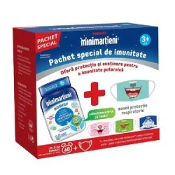 Minimartieni jeleuri cu Echinacea Gummy, 60 jeleuri + Masca din marterial textil, Walmark