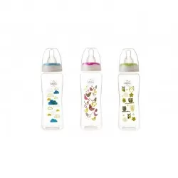 Biberon Plastic 3 luni +, 250 ml, Minut