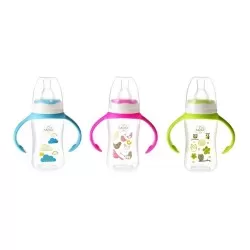 Minut Biberon Plastic cu Manere x 125 ml