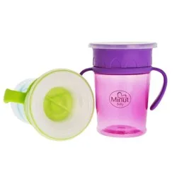 Minut Cana Anticurgere 360* cu Manere +6 luni x 270ml