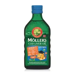Mollers Cod liver oil Omega-3 aroma tutti-frutti, 250 ml, Orkla Health