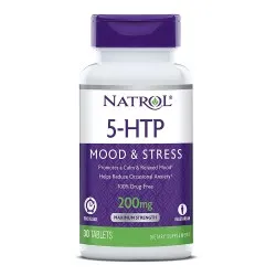 Mood & Stress Natrol 5-HTP 200mg, 30 tablete, GNC