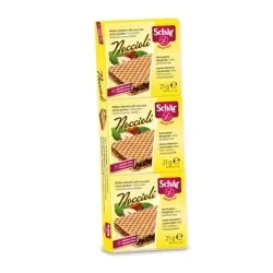 Napolitane cu crema de alune Noccioli, 3 x 21g, Schar