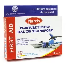 Plasturi pentru rau de miscare, 10 bucati, Narcis