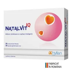 NatalVit IQ, 30 comprimate filmate + 30 capsule gelatinoase moi, Hyllan