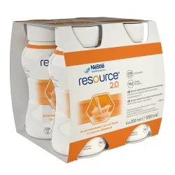 Resource 2.0 fara gluten cu aroma de caise, 4 x 200 ml, Nestle