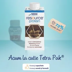 Resource 2.0 Proteine cu Aroma de Cacao fara Gluten, 4 buc x 200 ML, Nestle