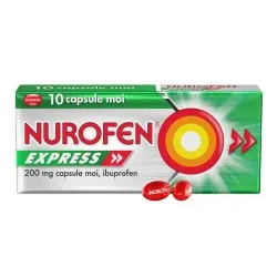 Nurofen Express, 200 mg, 10 capsule moi, Reckitt Benckiser