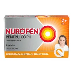 Nurofen pentru copii 2-6 ani, 125 mg, 10 supozitoare, Reckitt Benckiser