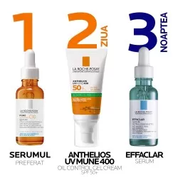 Oil Control Gel-Crema cu protectie solara SPF 50+, pentru tenul mixt - gras cu efect de matifiere, 50ml, UVmune 400, La Roche-Posay