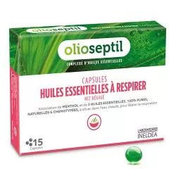 Uleiuri esentiale pentru inhalatii Olioseptil A Respirer, 15 capsule, Laboratoires Ineldea