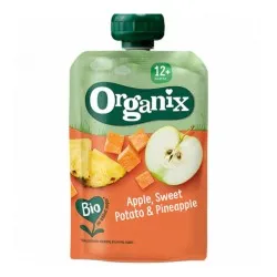Piure Bio din Mere, Cartof Dulce si Ananas +12 luni, 100g, Organix