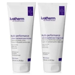 Pachet Crema hidratanta pentru corp, 200 ml + Lapte demachiant Multi-Performance, 200 ml, Ivatherm