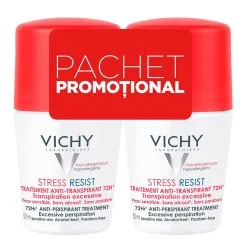 Pachet Deodorant roll-on tratament intensiv anti-transpirant 72h, 50 ml + 50 ml, Vichy