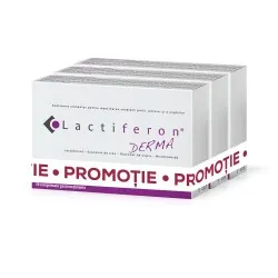Pachet Lactiferon Derma 2+1, 30 comprimate, Solartium