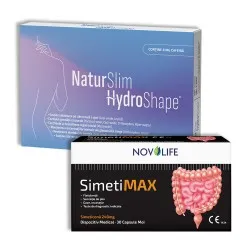 Pachet NaturSlim Hydro Shape, 60 capsule, NaturPharma & SimetiMax, 30 capsule moi, Novolife
