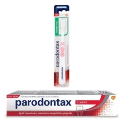 Pachet Pasta de dinti Classic Parodontax, 75 ml + Periuta de dinti Interdental Parodontax, Extra Soft, Gsk